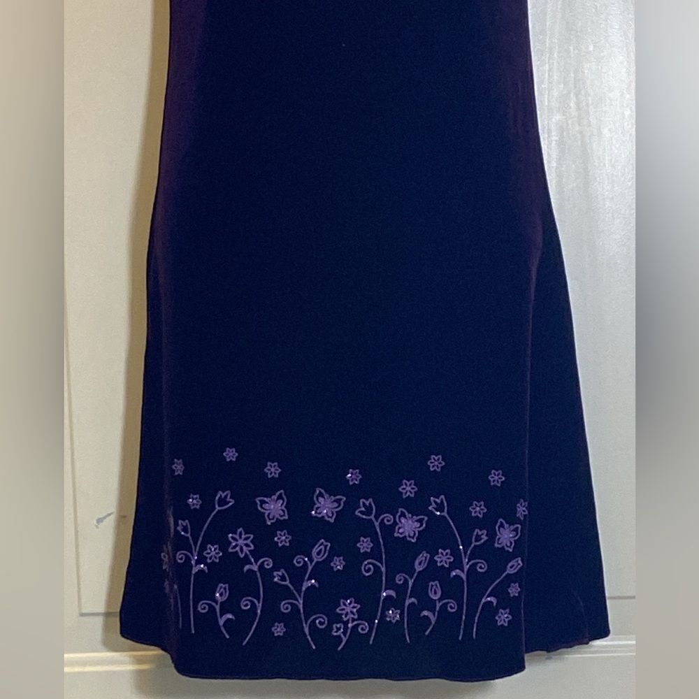 Vintage Handmade Womens Dress Burgundy Velvet Size S Approximately S - Picture 11 of 16
